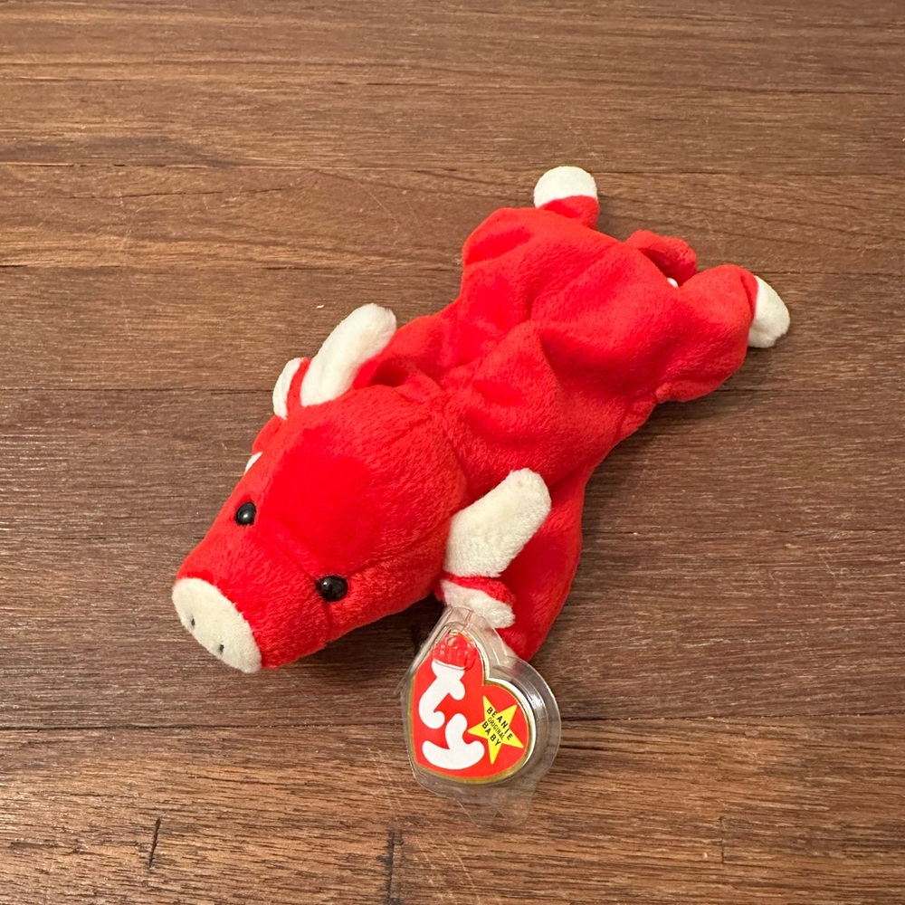 Vintage 1995 Ty Beanie Baby Snort #4002 – PVC Pellets, Retired, Collectible